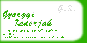 gyorgyi kaderjak business card